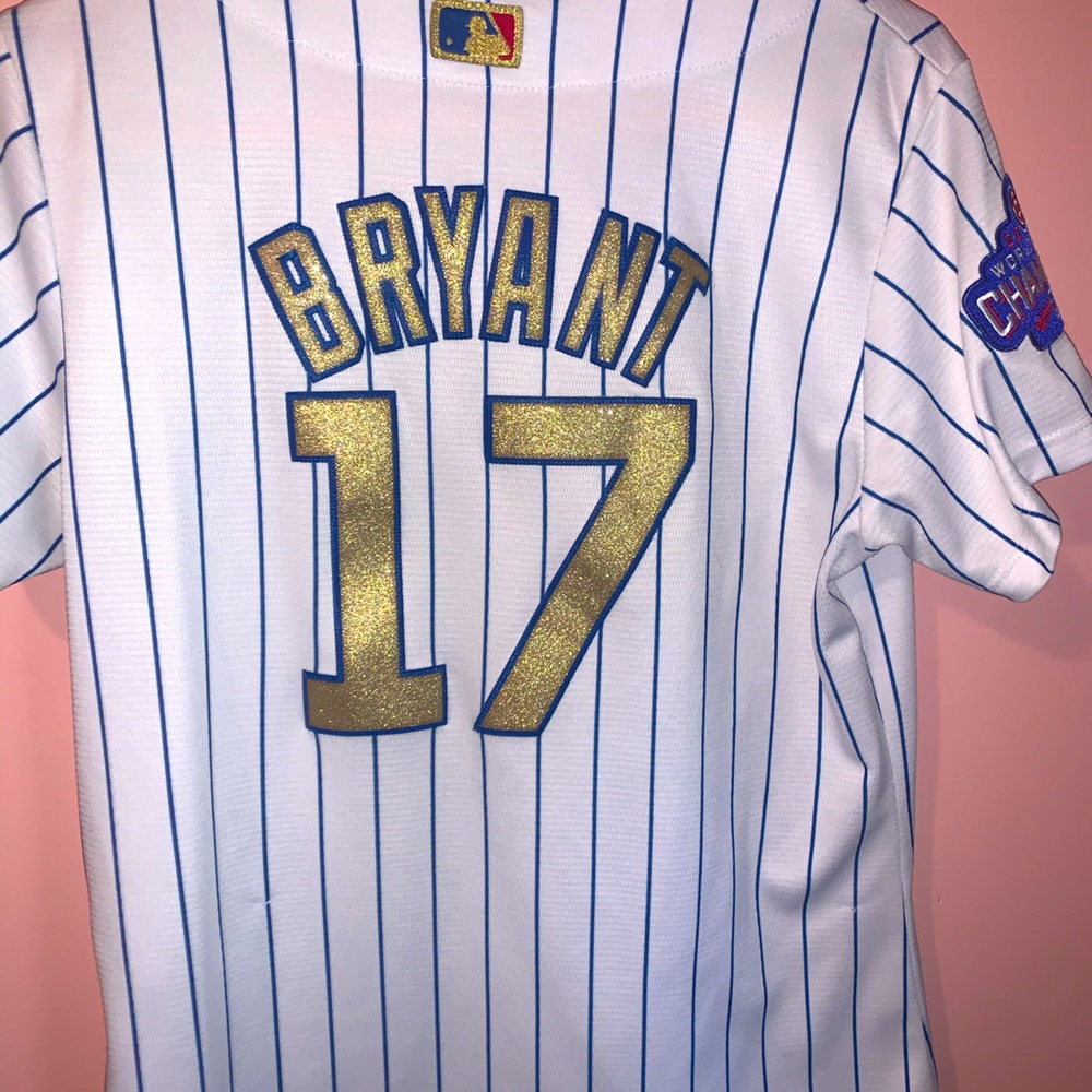 Womens Majestic Kris Bryant White Chi. Cubs Jersey